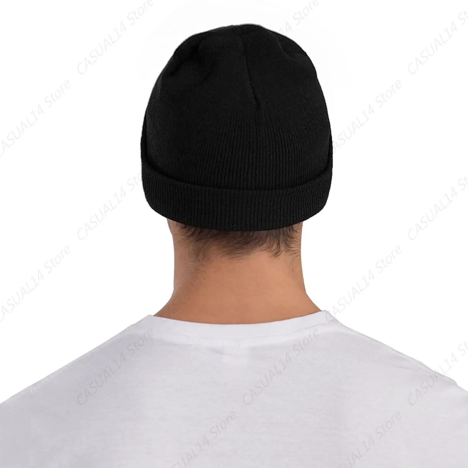 Gorro de pie de conejillo de indias Unisex para hombres y mujeres, gorro de punto liso con puños, gorros cálidos suaves para invierno, gorros