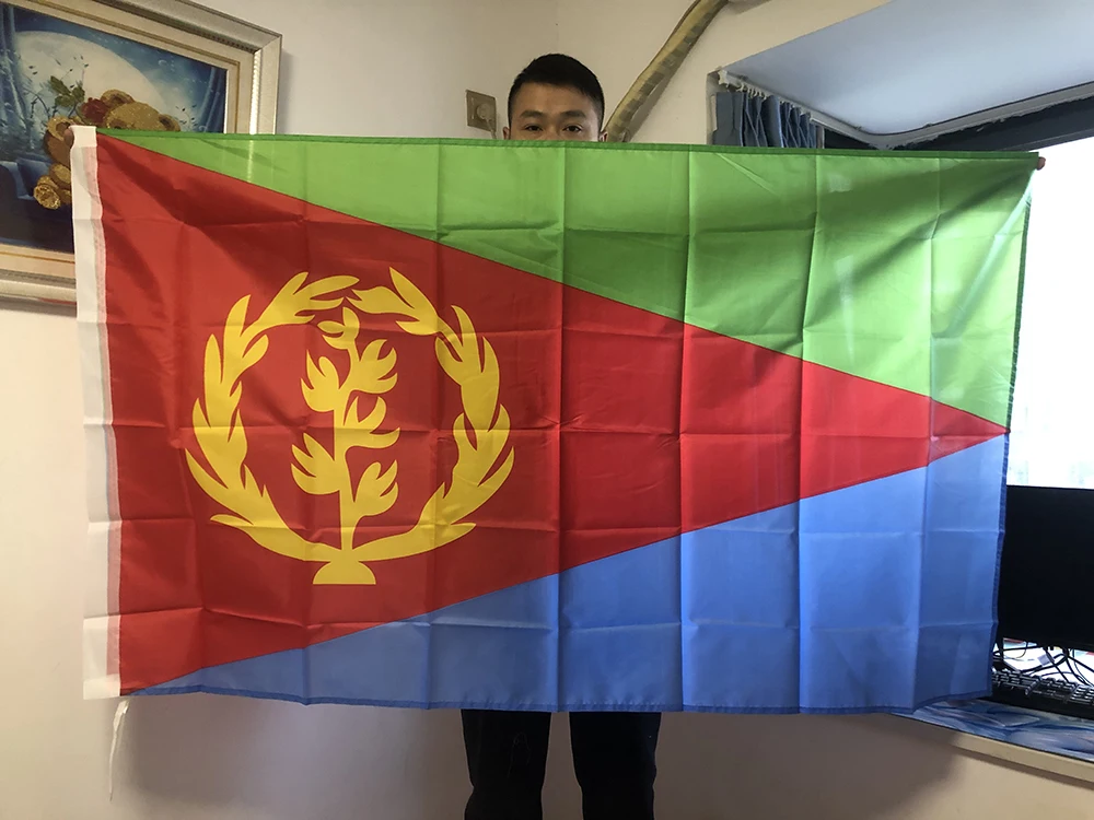 Bandera Eritrea Poliéster resistente para exteriores