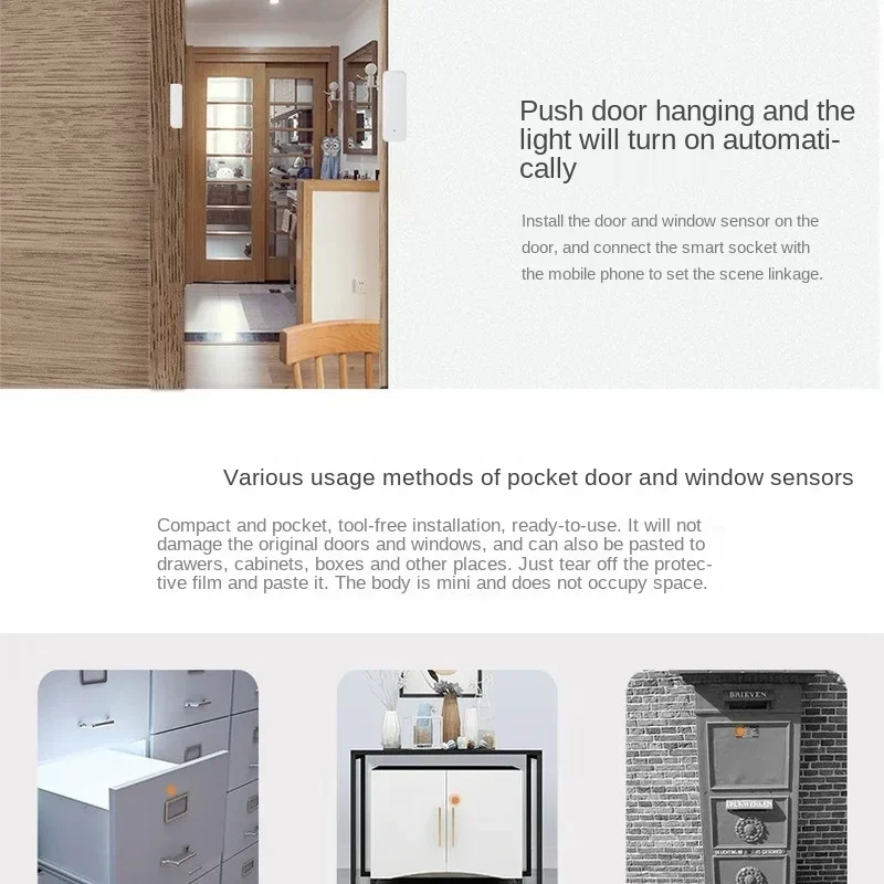 Smart Door and Window Sensor Zigbee Smart Door Magnetic Graffiti Smart Door and Window Sensor