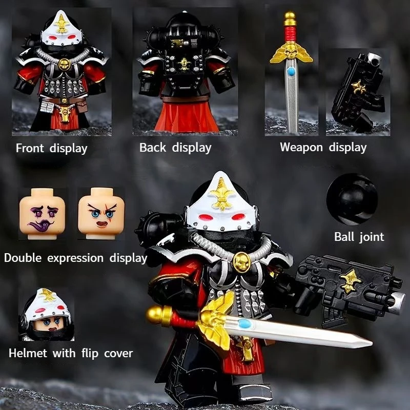 4.5cm Game Battle Sister  Figure Peripheral PVC Model Assembling Building Blocks Desktop Decoration Ornaments Birthday Gift Toys