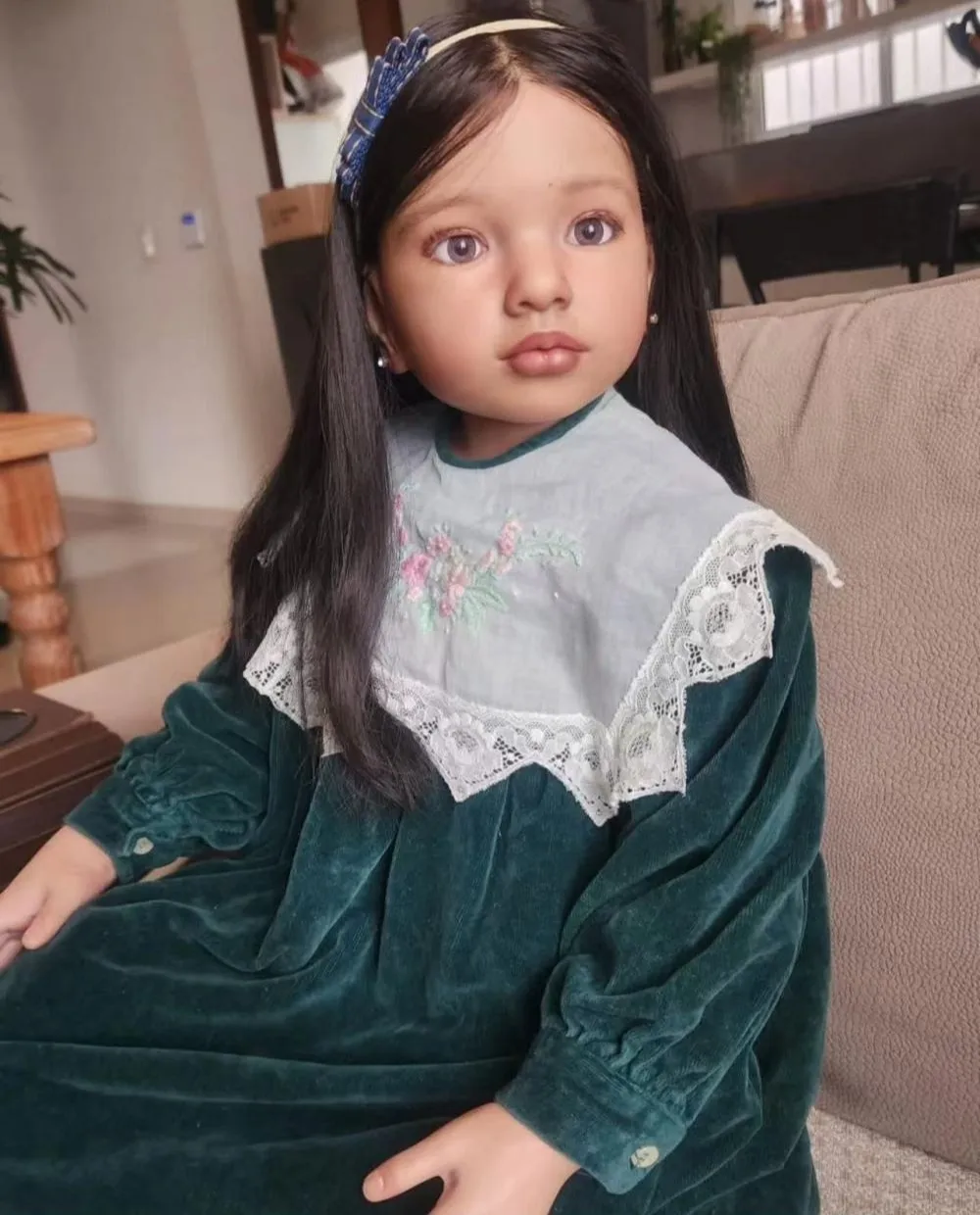 42inch Reborn Doll Realistic Toddler Pretty Aloenka Rooted Hair Unassembled Gift