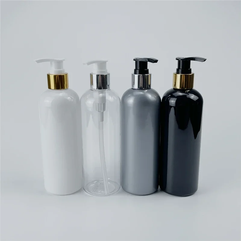 

White Black Clear 300ML X 20 Empty Plastic Lotion Bottles Liquid Soap Pump Containers For Personal Care Shampoo Packing Bottles