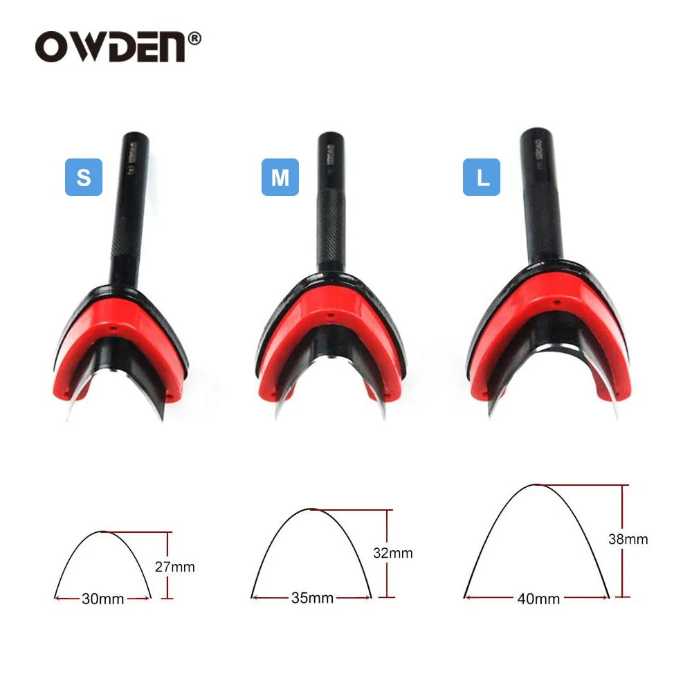 OWDEN 3Pcs Leather Belt End Cutter Punch Set Sharp ' V ' Shaped Cutter Punch Kit for Belt Leather Tools Kit