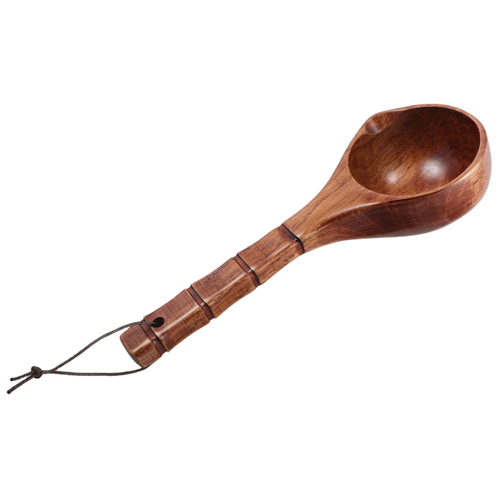 

Wooden Bath Ladle Long Handle Water Scoop for Shower Bathing Kitchen Garden Sauna Tea Ceremony Natural Wood Grain Traditional