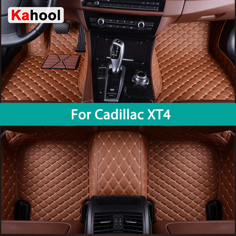 

KAHOOL Custom Car Floor Mats For Cadillac XT4 2018-2023 Auto Carpets Foot Coche Accessorie