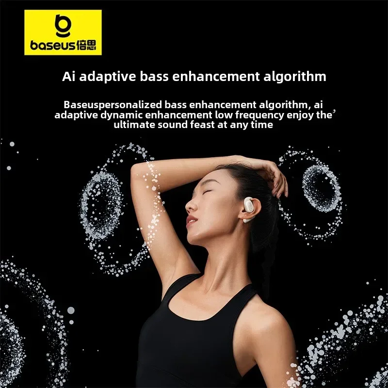 Baseus Eli 1i Fit Earphones Open-ear Wireless Bluetooth 5.4 Headphones ENC Call Noise Reduction TWS Earbuds Hifi Sport Headset