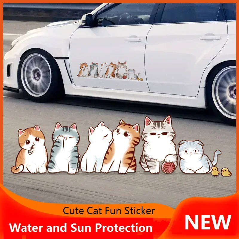 Novo Adesivo Engraçado para Carro de Gato de Estimação / Decalques Criativos para Carroceria / Acessórios Decorativos para Veículos Elétricos/Motos DI