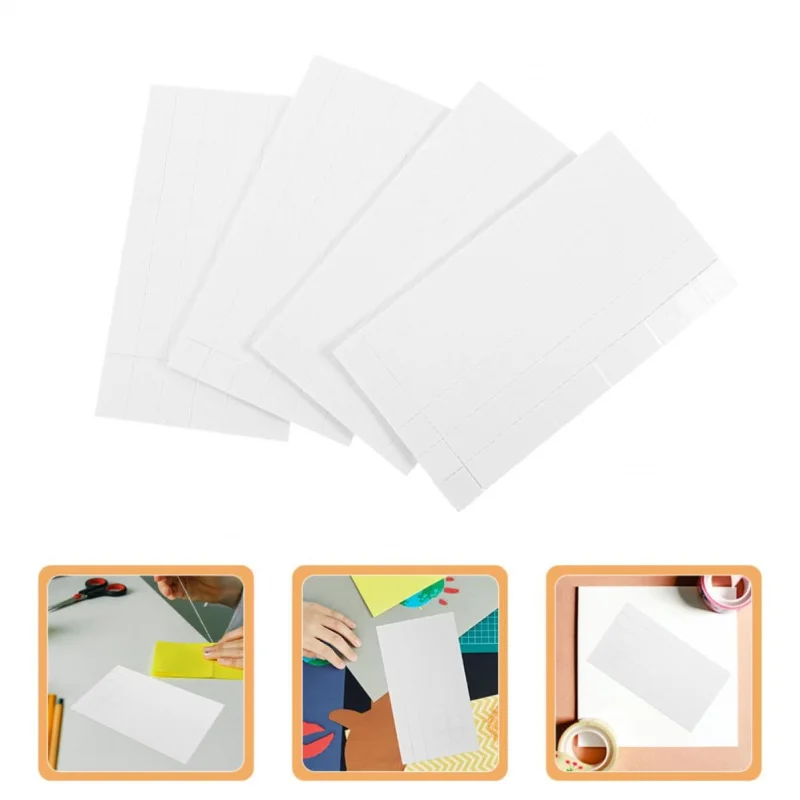 White Eva Foam Squares Double-Sided Adhesive Foam Tape for DIY Crafts and Model Making Projects Easy Assembly