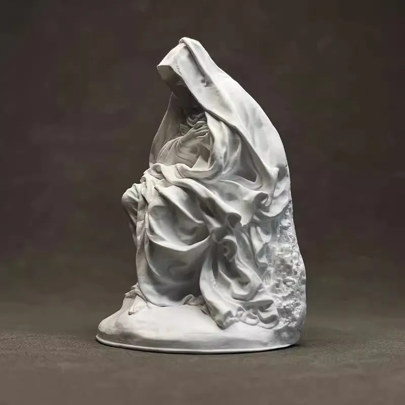 

Nordic Character Sculpture Plaster Statue Desktop Shelf Decor Home Office Art Display Ornament
