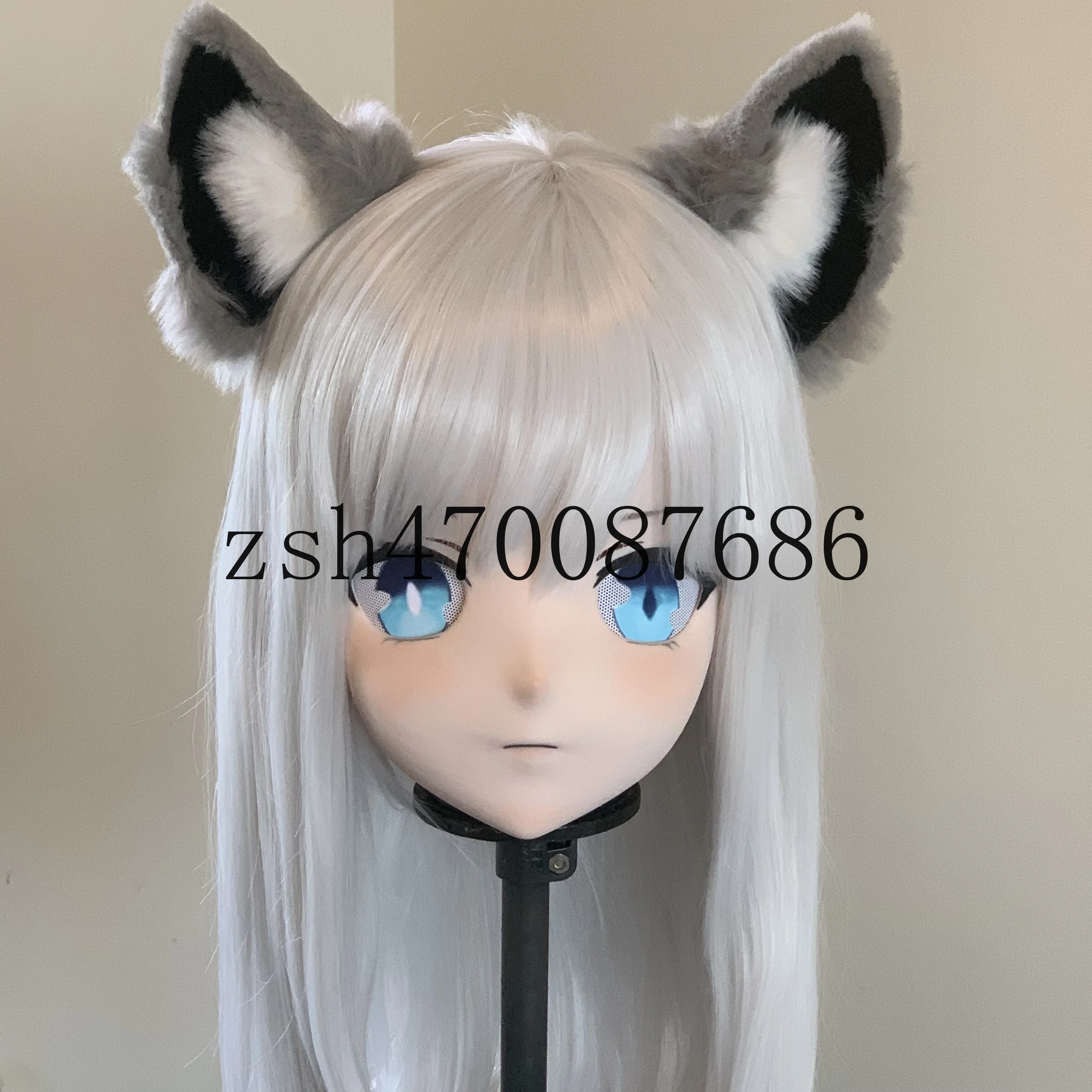 

Customize Character Crossdressing Female/Girl PLA Full Head With Lock Anime Cosplay Japanese Animego Kigurumi Mask