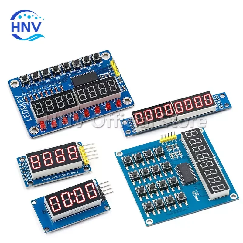 TM1637 4 Bits / TM1638 / 74HC595 8 bit Digital LED Display Module 7 Segment 0.36Inch Clock RED Anode Tube Four Serial Driver