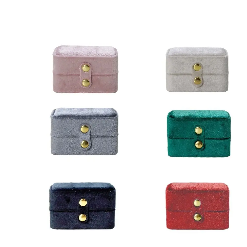 

Portable Retro Velvet Ring Box Ear Studs Case Exquisite Mini Ring Storage Box Jewlery Organizer Ring Earring Holder Wedding