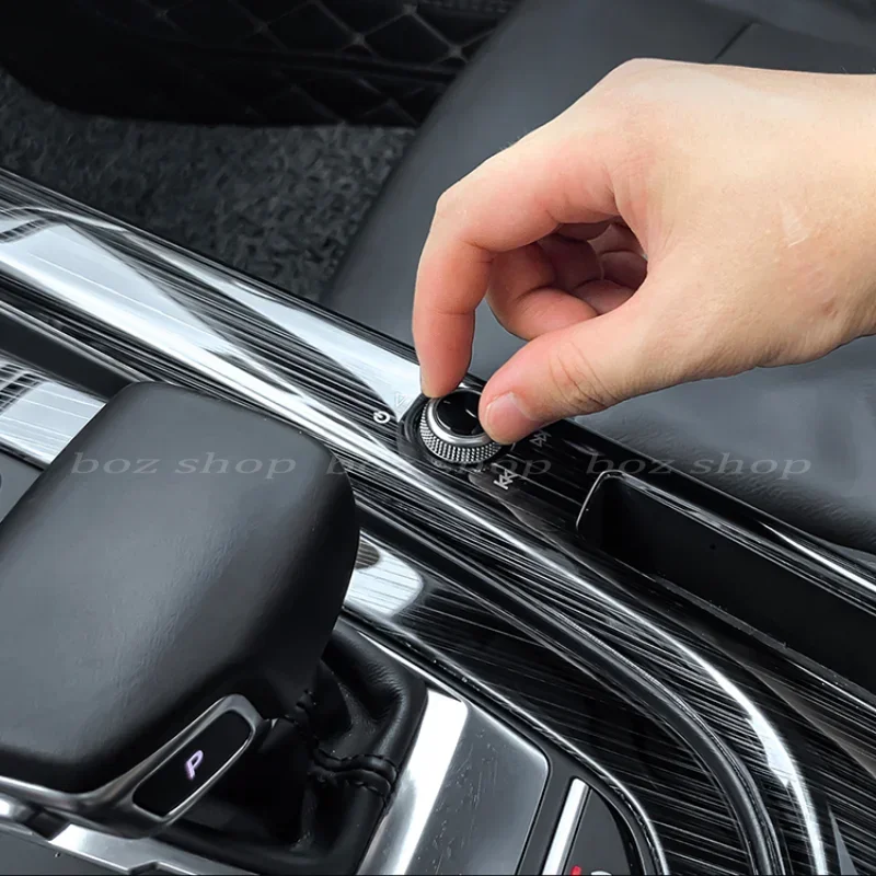 

Модифицированная центральная панель управления для Audi A4L A5 2017-2024, декоративная рамка, внутренняя наклейка на шестерню из нержавеющей стали, противоизносная