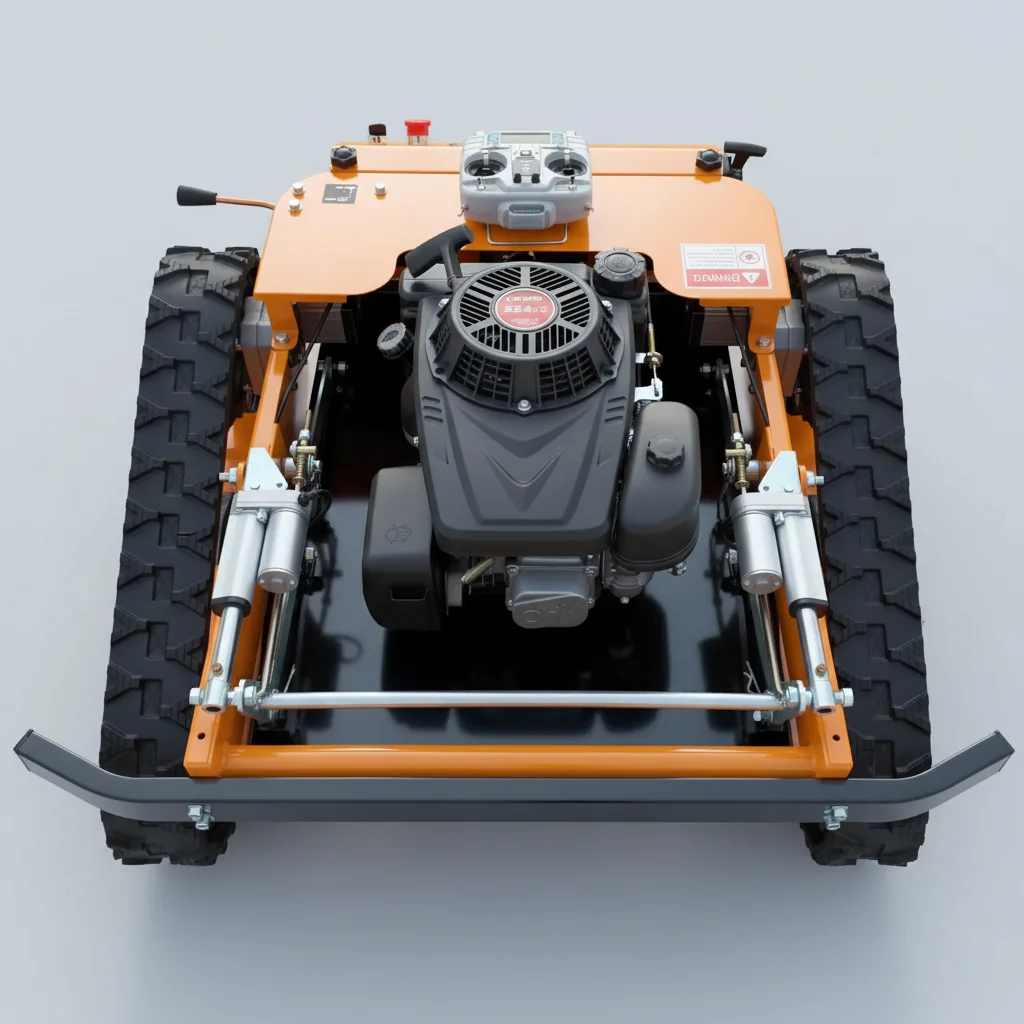 

Customize Tracked Remote Control Lawn Mower Rechargeable for Large Garden Farm Yard