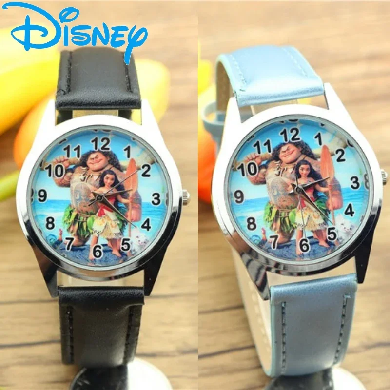 

Moana 2 Disney Anime Movie Figure Maui Quartz Watch Student Boy Girl Metal Watch Jewelry Cartoon Children's Toy Birthday Gifts