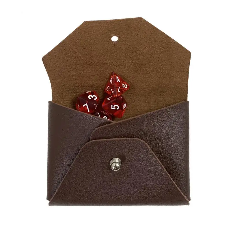 Coin Wallet Leather Pocket-Size PU Leather Coin Purse Role Playing Dice Mini Purses Coin Purse Tarot Card Dice Storage Bag Dice