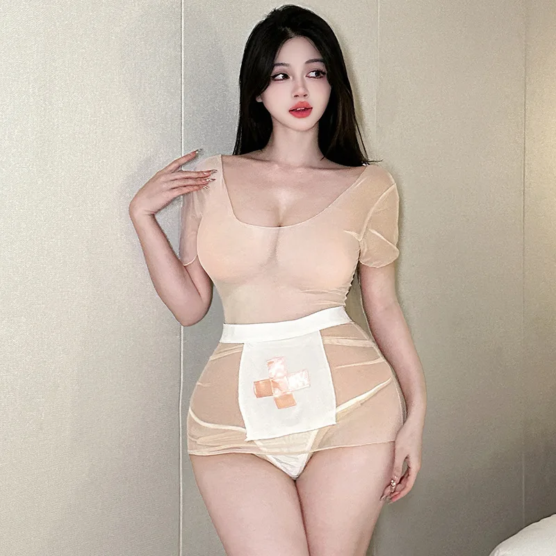 

Аниме платье горничной перспектива сексуальная медсестра косплей нижнее белье костюм служанка фартук с трусиками комплект униформа Лолита экзотическое искушение