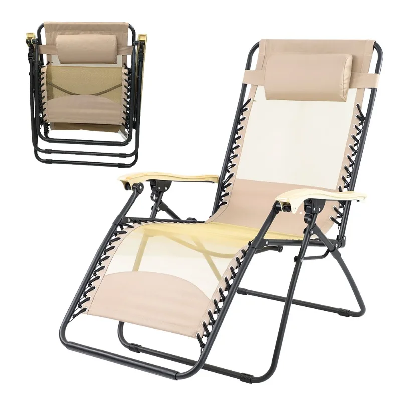 

Zero 0 Gravity Folding Metal Chair Adjustable Beach Chair for Outdoor School Park Hotel Dining Living Room Bedroom Warehouse Use