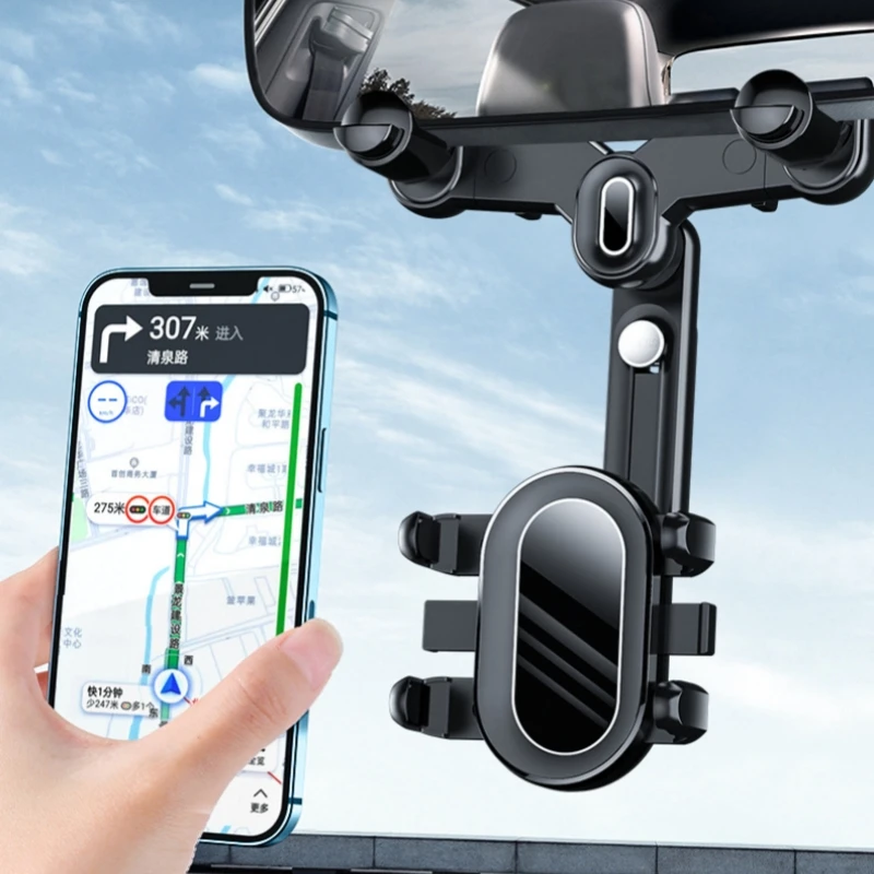 Car Phone Holder, Retractable & Foldable AR Navigation Mount, Trip Recorder, Dedicated Rotating Phone Holder For Vehicles