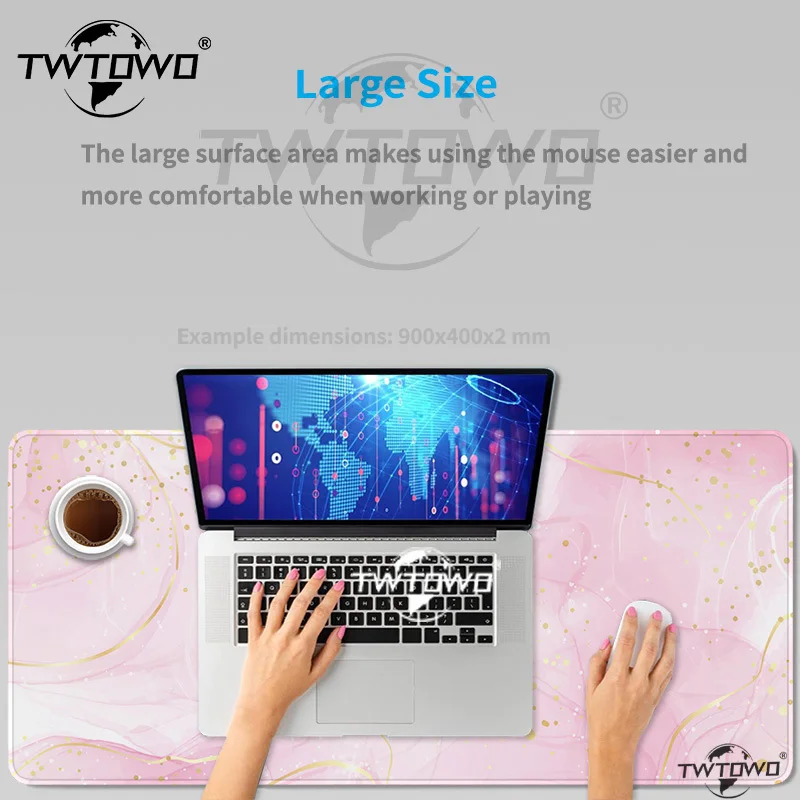 Mouse Pad Rose Pink Liquid Watercolor Gamer XL HD Custom New Mousepad XXL Natural Rubber Soft Carpet Desktop Mouse Pad