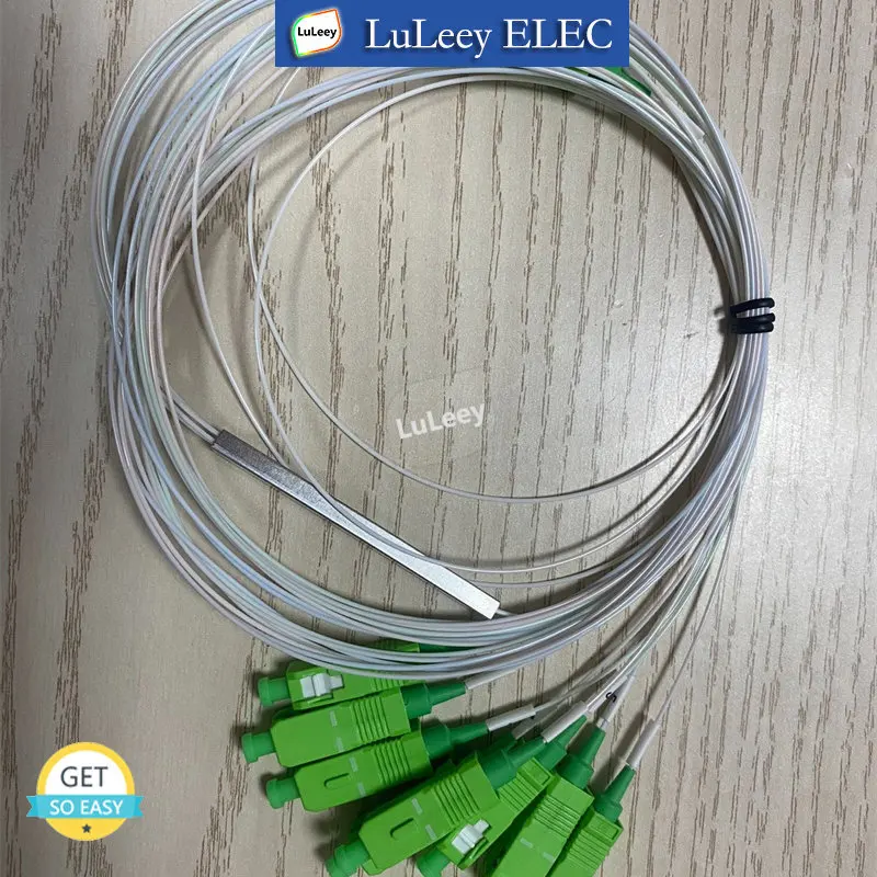 10pcs SC APC PLC Optical Splitter1X4 1X8 1X16 Splitter Cable Fiber Optic Single Mode 0.9mm G657A1 LSZH 1m PVC