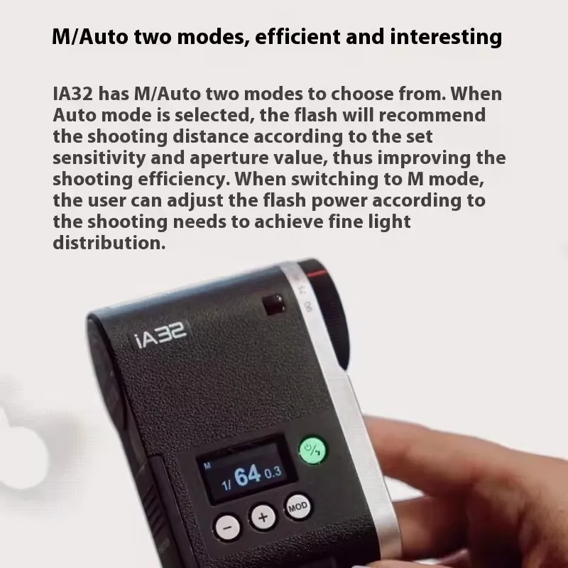 New Godox iA32 Camera Flash iFIash Mini Retro Mirrorless Camera Flashlight 6200K CCT Custom Flash For Canon Fuji Nikon Sony