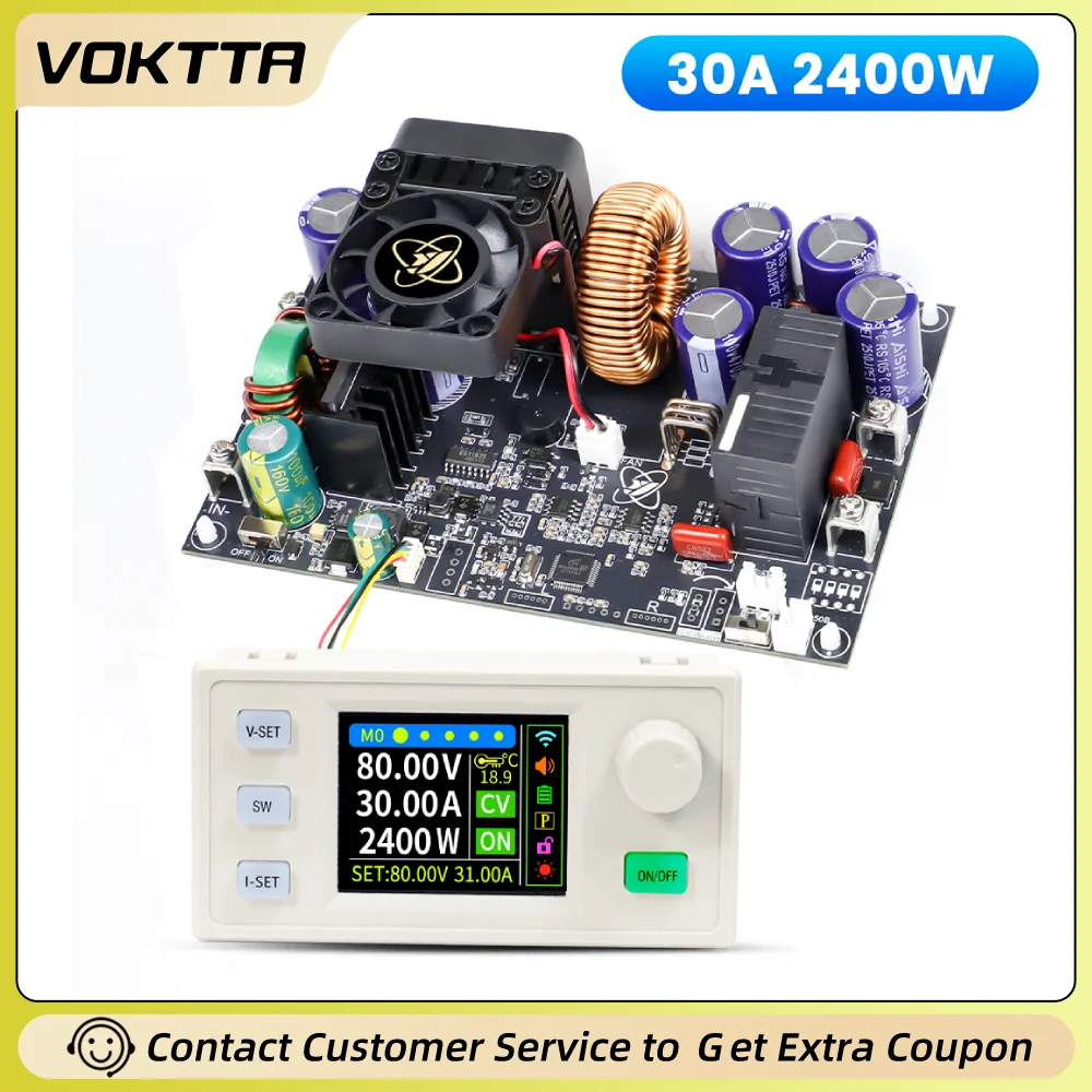 

2400W 3750W Adjustable Step-Down Power Supply Module XY8030S Digital DC Converter with MPPT Solar Charging Low-Ripple Output