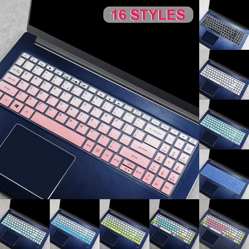 Colorful 15.6 Inch Laptop Protector Silicone Keyboard Cover Protective For Acer A315-55G Silicone Protector Skin Case Accessory