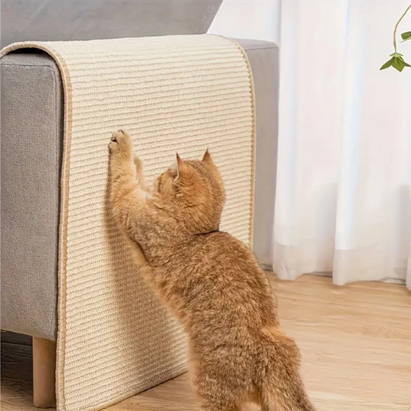 Sisal linen cat scratching mat pet scratching sleeping mat anti-cat scratching sofa edge sticky carpet mat