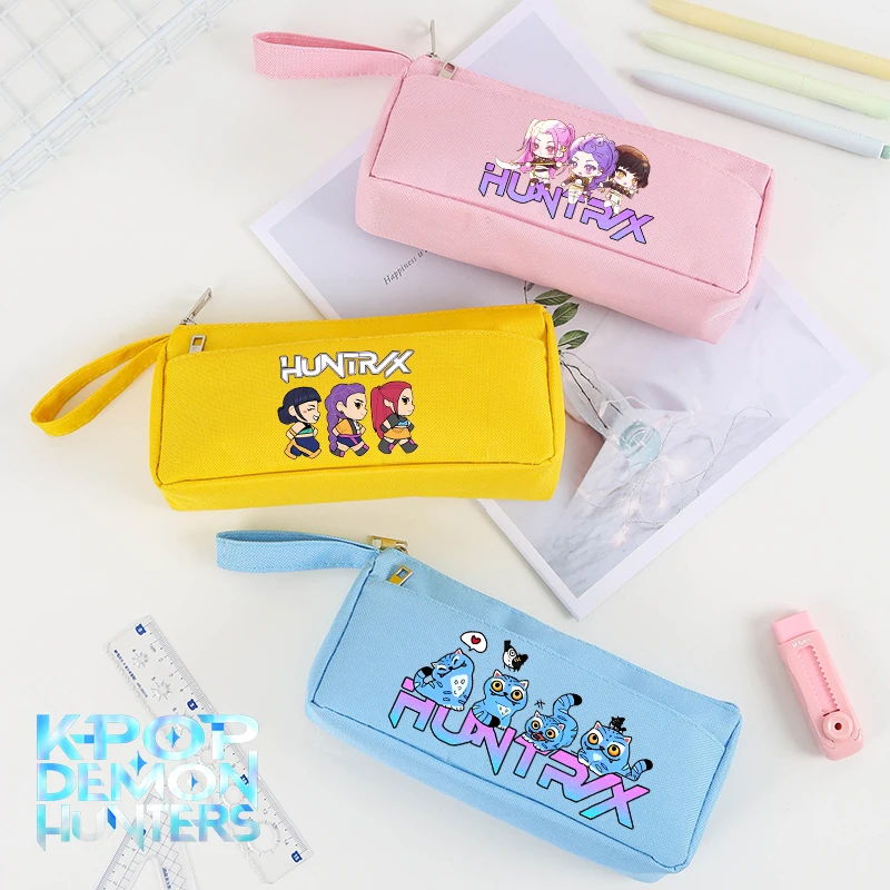 

KPop Demon Hunterss Pencil Case Cartoon Anime Character Pen Pouch Fashion Large Capacity Stationery Bag Pencil Bag Student Gifts