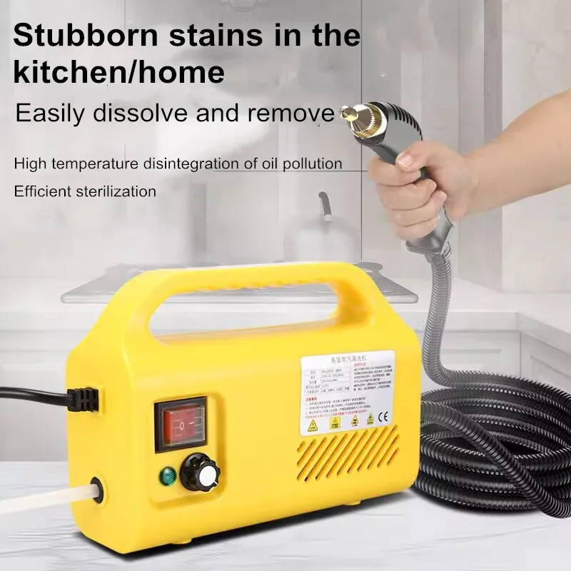 Hand-Held Steam Cleaner 1500W High Pressure And High Temperature Sterilization Multifunctional Cleaner, Suitable For Floor/Kitch