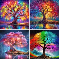 GATYZTORY Diamond Painting Tree 5D New Collection 2024 Mosaic Scenery Full Round Drill Embroidery Sale 30*30cm Home Decor Items
