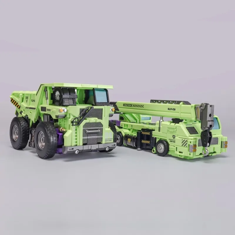 LEGÊNCIA GIGANTE Hooker, escavadeira, guindaste, reboque, pá, caminhão misturador GLA-010203040506 Brinquedo transformável Devastator