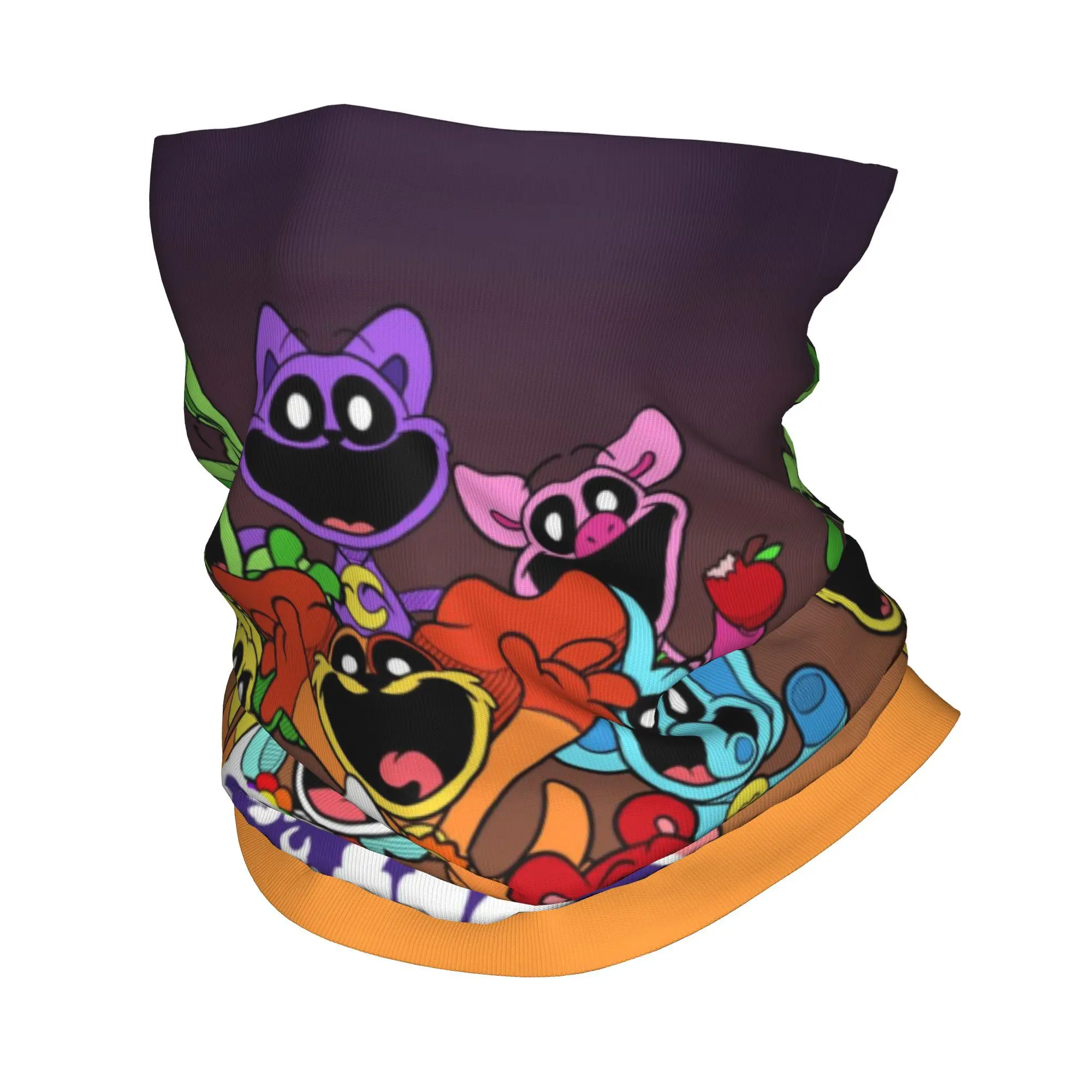 Custom Smilings Critters Anime Cartoon Neck Gaiter Women Men UV Protection Winter  Bandana Scarf for Hiking