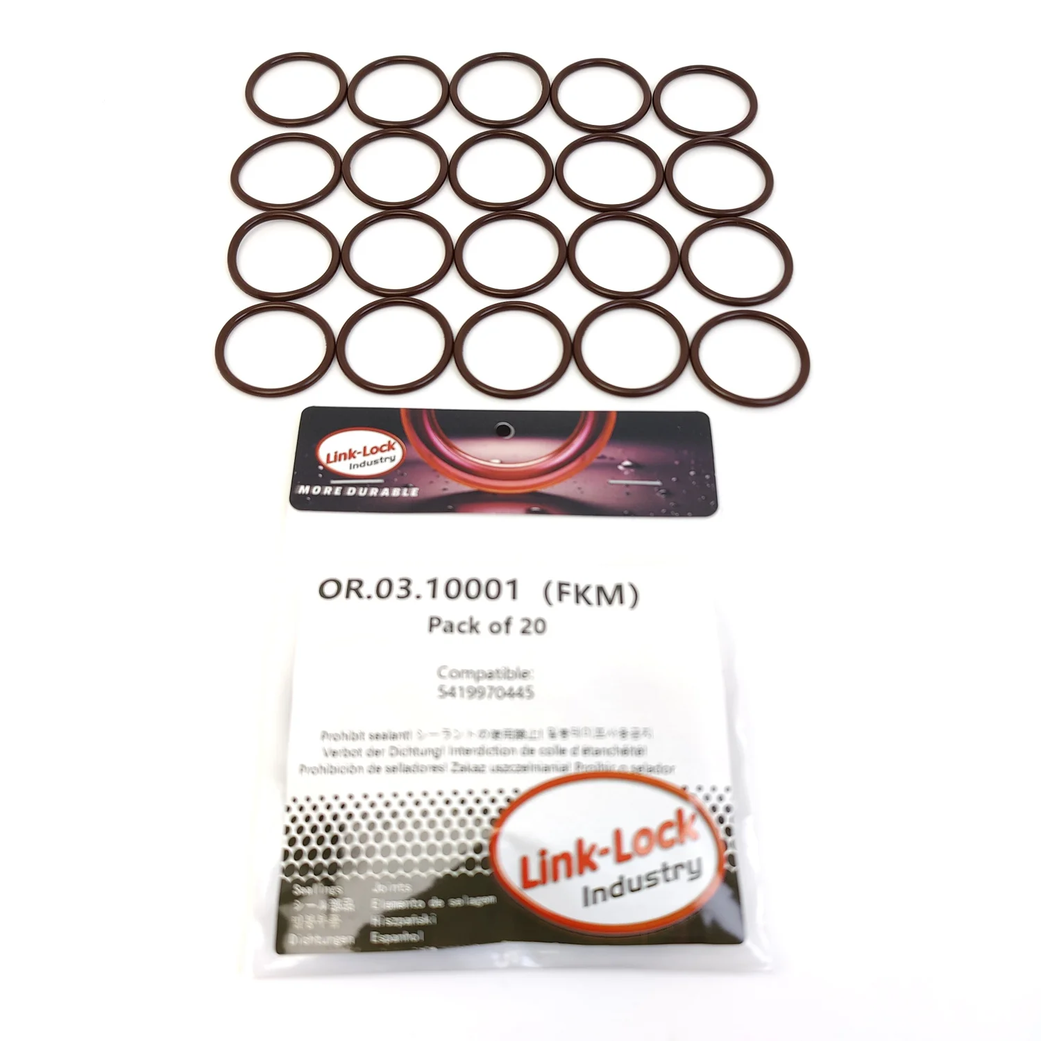 LINK-LOCK 20PCS OR.03.10001 Kit de Juntas Tóricas FKM Viton para Inyector de Combustible A5419970445 para Mercedes-Benz