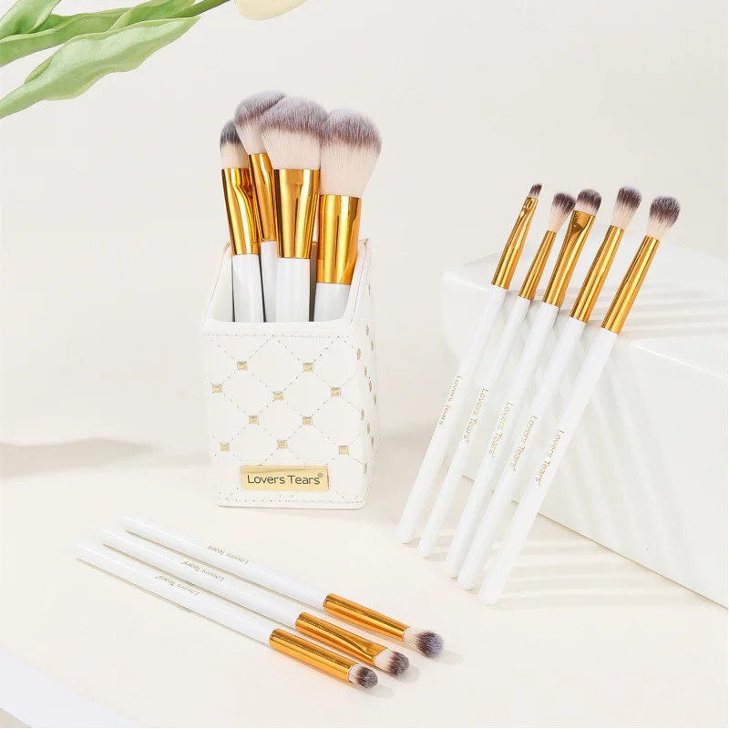 12Eimer Set Make-up Pinsel Puder Rouge Lidschatten Kontur Foundation Pinsel Beauty Tools