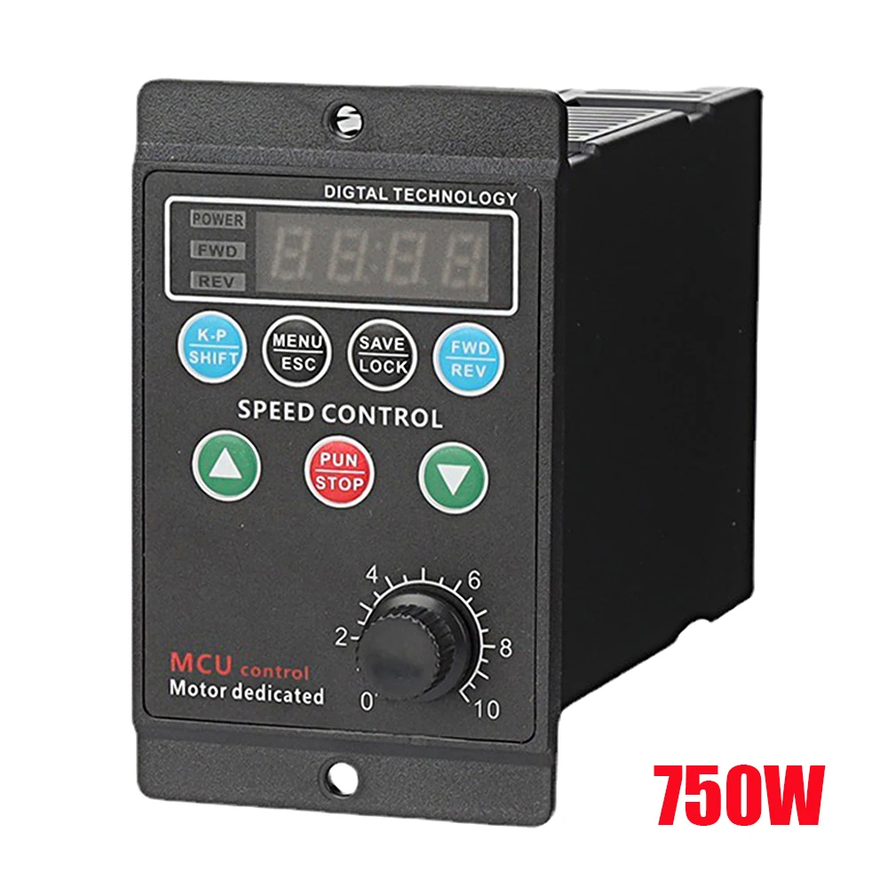 

750W VFD Inverter Variable Frequency Drive Converter AC 220V Single-phase Input Three-phase Output Vector Motor Speed Controller