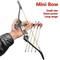 Outdoor Mini Recurve Bow Portable Powerful Aiming Shooting Bow and Arrow Detachable Archery Sports Toy Bow and Arrow Set