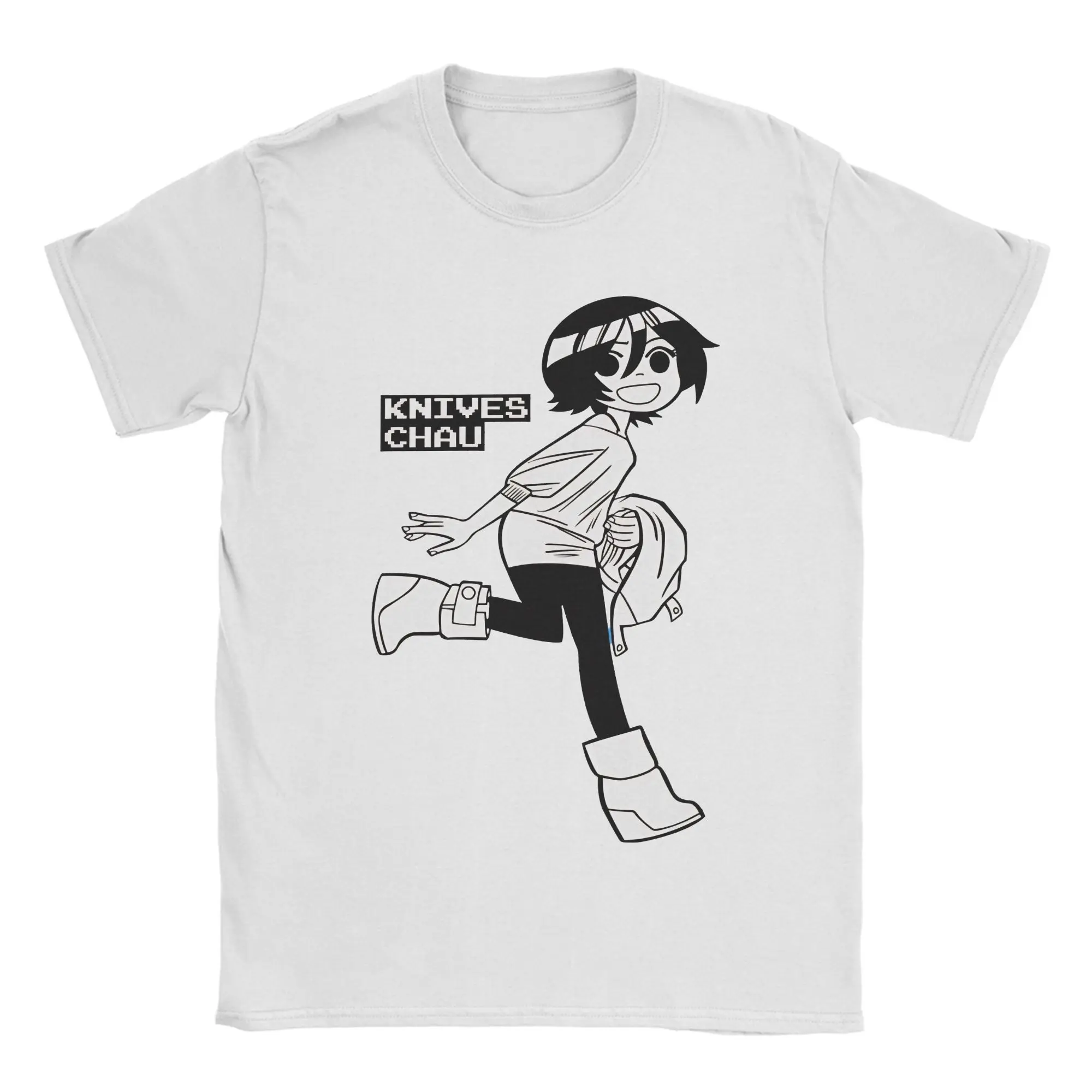 knives chau Scotted Pilgrims Universe  Merch Unisex T Shirt Pure Cotton Tee Graphic Printing  T-shirt Clothing