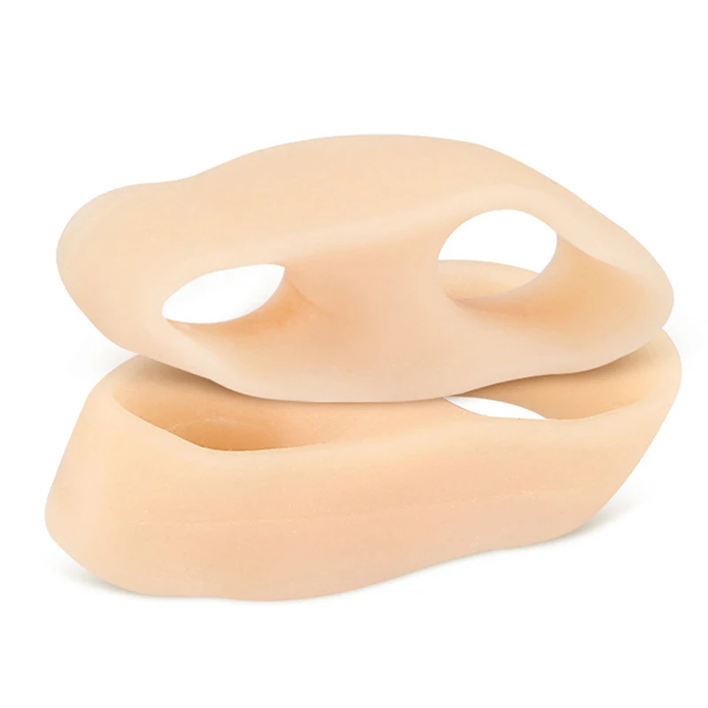 Corretor de silicone para hálux valgo, gel para cuidados com os pés, separador de dedos pequenos, protetor de joanete, pedicure, 1 par
