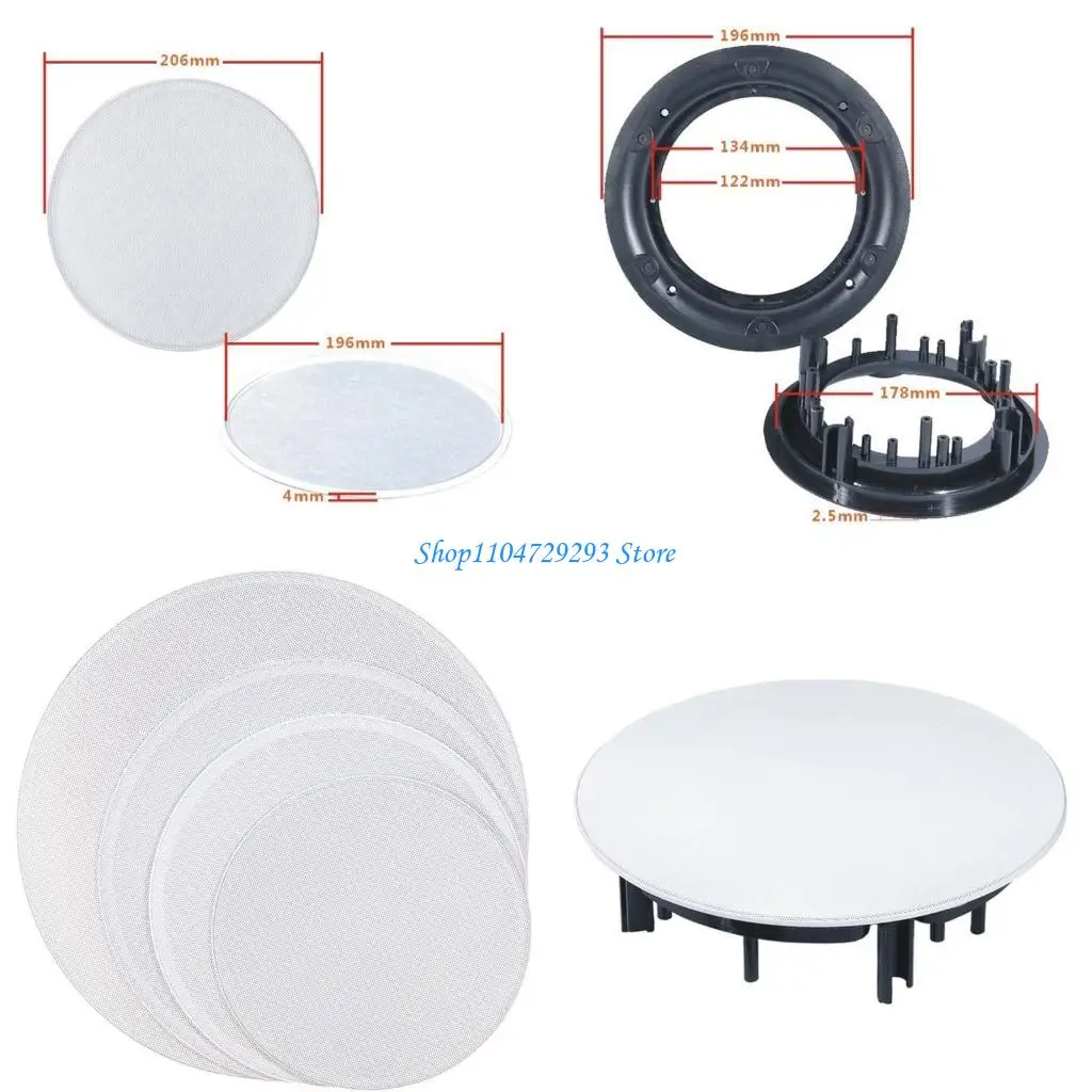 

Y2GD 4/5/6.5/8inch Car Ceiling Speakers Protective Cover Grill Mesh Cover Enclosure Net Speakers Preserve Net Grille Protector