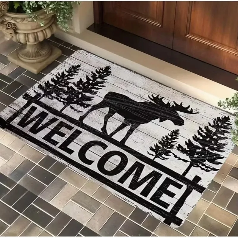 3D Horror Spider Breaking Wall Creative Non Slip Flannel Doormat Home Entrance Rug Decorative Floor Mat