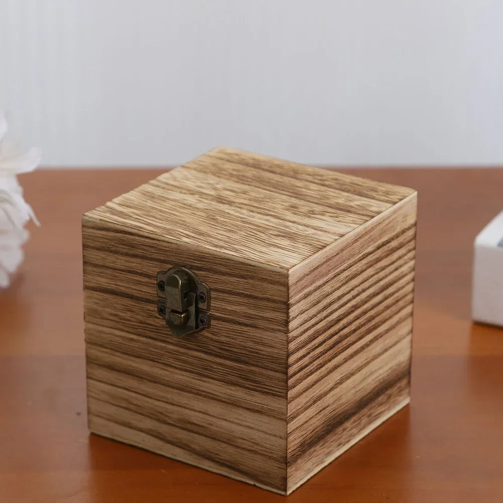 Natural Grain Paulownia Storage Box With Recessed Flip Lid For Organizing Jewelry Sets And Delicate Personal Items