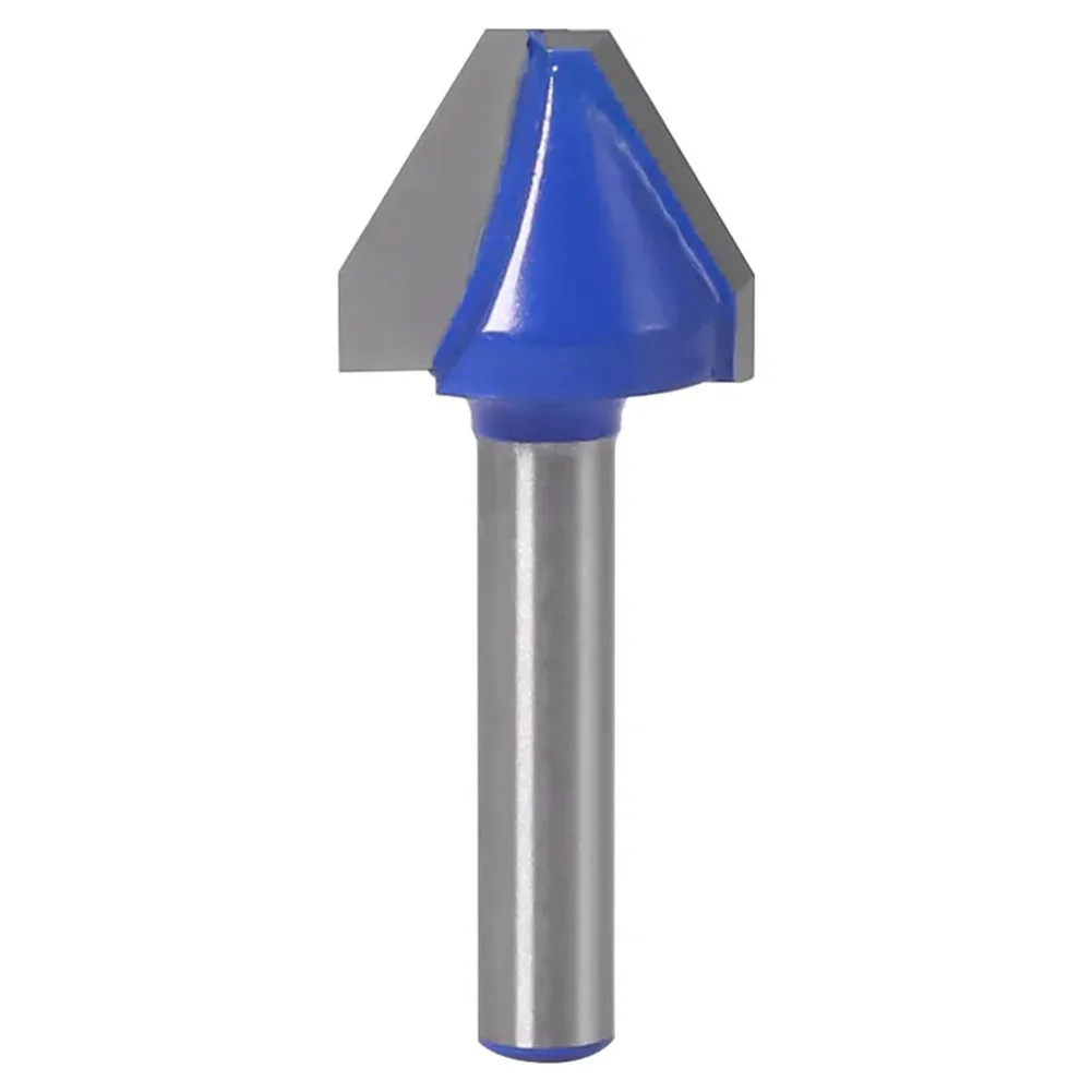 Flat Head Router Bit High Strength Milling Cutter Resistance To Bending V-shaped 60 Degrees Grooving And Scraping Wood