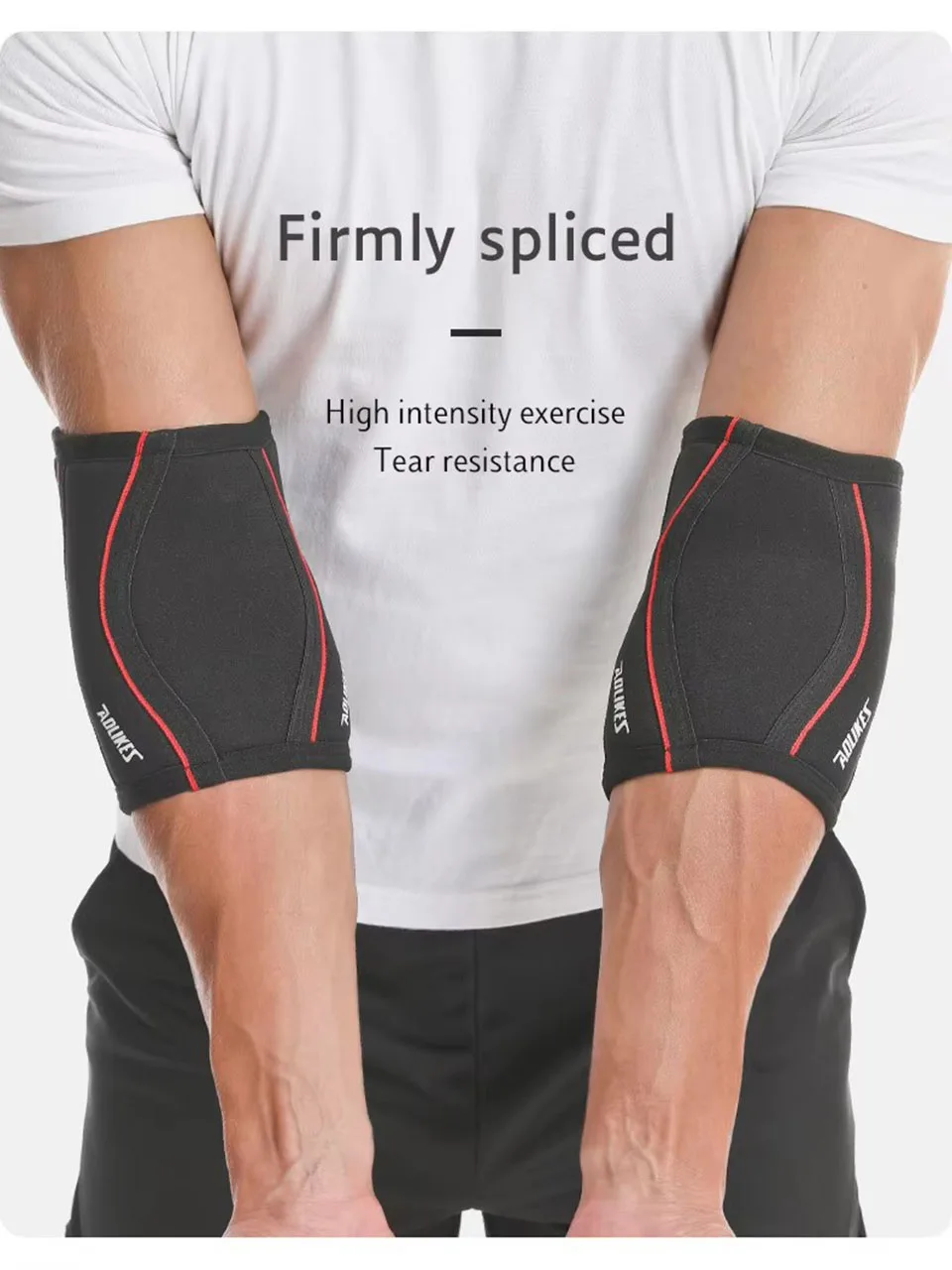 GTUBIKE Gewichtheben Ellenbogenbandage Unterstützung Kompression Ellenbogenschützer Armstulpen Schutz für Powerlifting Gym Kraft Fitness – Detail 13