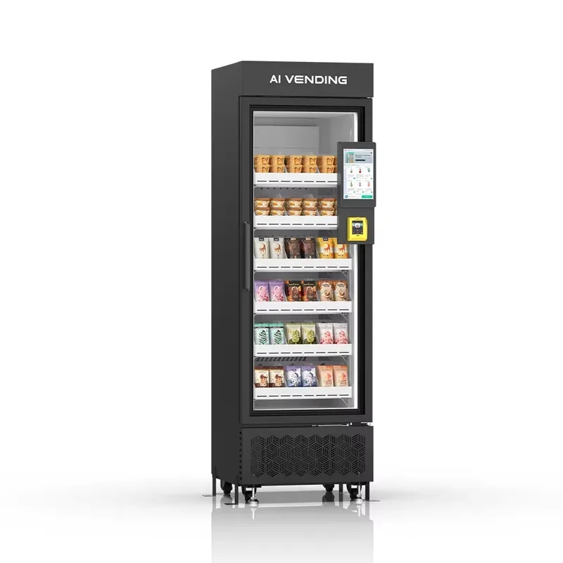 for 270 Can Frozen Vending Machine Smart Refrigerated Snack Dispenser with Nayax Card Reader Cashless Payment System