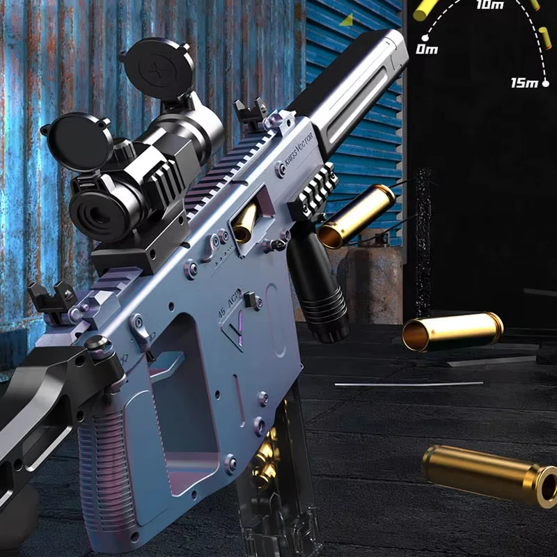 Pistola de juguete manual de un solo disparo con proyectiles de bala blanda para niños, subfusil de largo alcance Victor