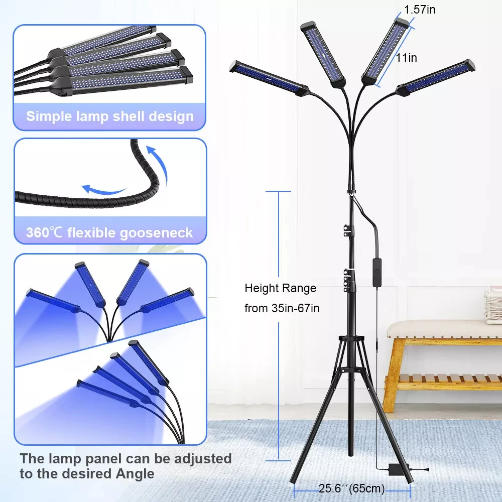 UV Tanning Lamp for Face & Body - Vitamin D Light Therapy with Protective Goggles, Salon-Quality Sunbed Alternative for Healthy