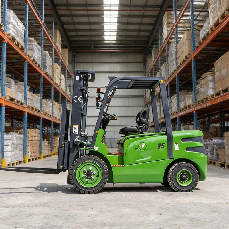 3.5Ton Four Wheel Electric Forklift Hydraulic Lifting Electric Forklift Heavy Duty Electric Forklift Energy Saving Warehouse