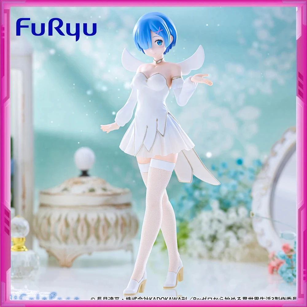 

Оригинальные FuRyu BiCute Pure Re: Жизнь в другом мире от нуля Rem, ПВХ аниме-фигурки, экшн-фигурки, модель игрушки